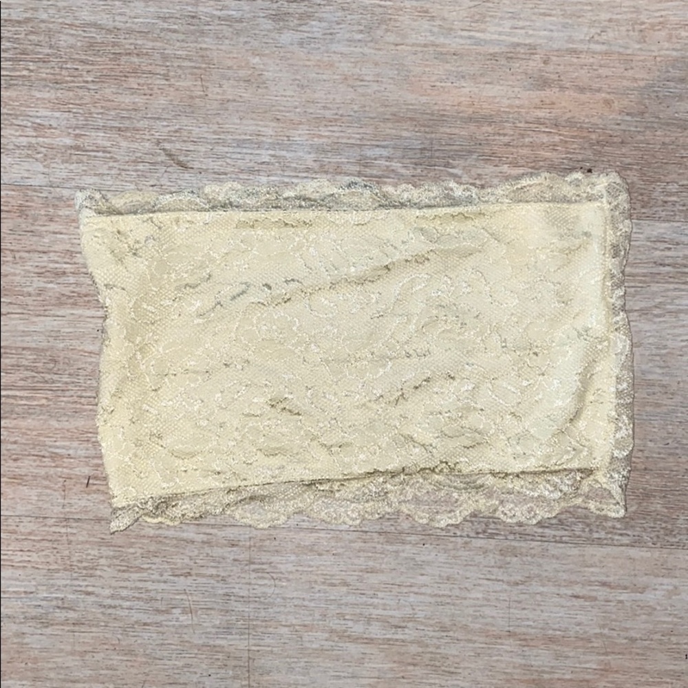 Bandeau Pale Yellow Lace Top